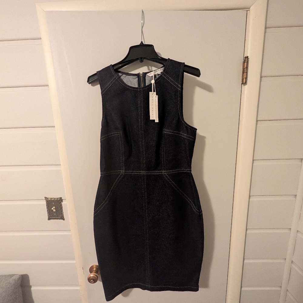 Trina Turk Denim Dress – Size 10 (NWT) - Picture 1 of 3